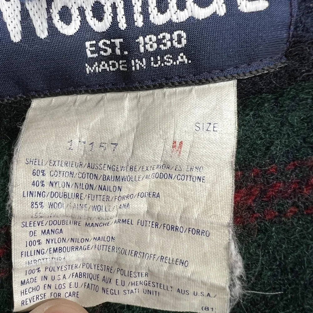Vintage Woolrich Jacket Mens M Red Bomber Wool Lined Outdoor‎ Made USA 80s